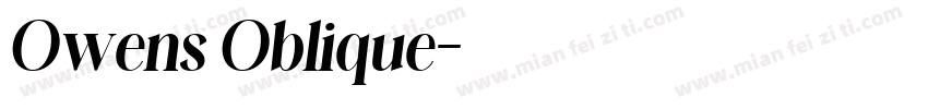 Owens Oblique字体转换